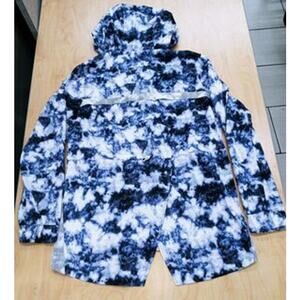 Hollister windbreaker Hi/Lo cloud jacket tie dye blue size M Y2K outdoor sport